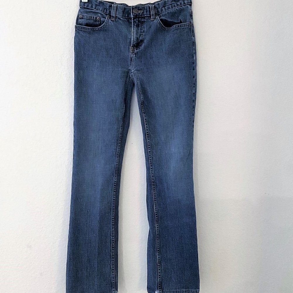 Old Navy Y2K Low Waist Boot Cut Jeans Size 2L Medium Wash Stretch Denim